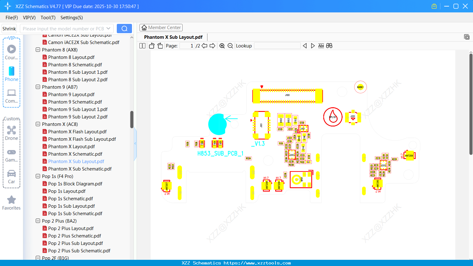 Tecno Phantom X Sub Layout